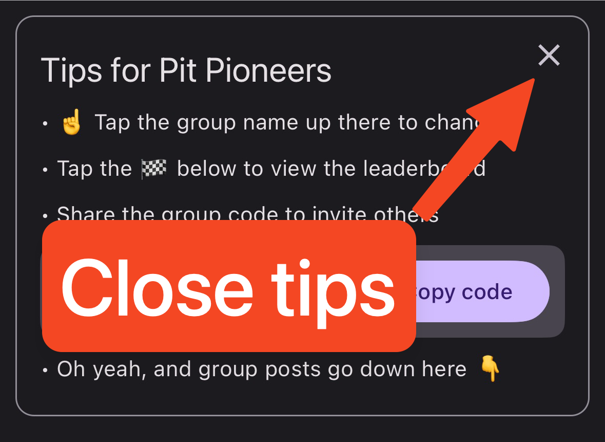 Close tips screenshot