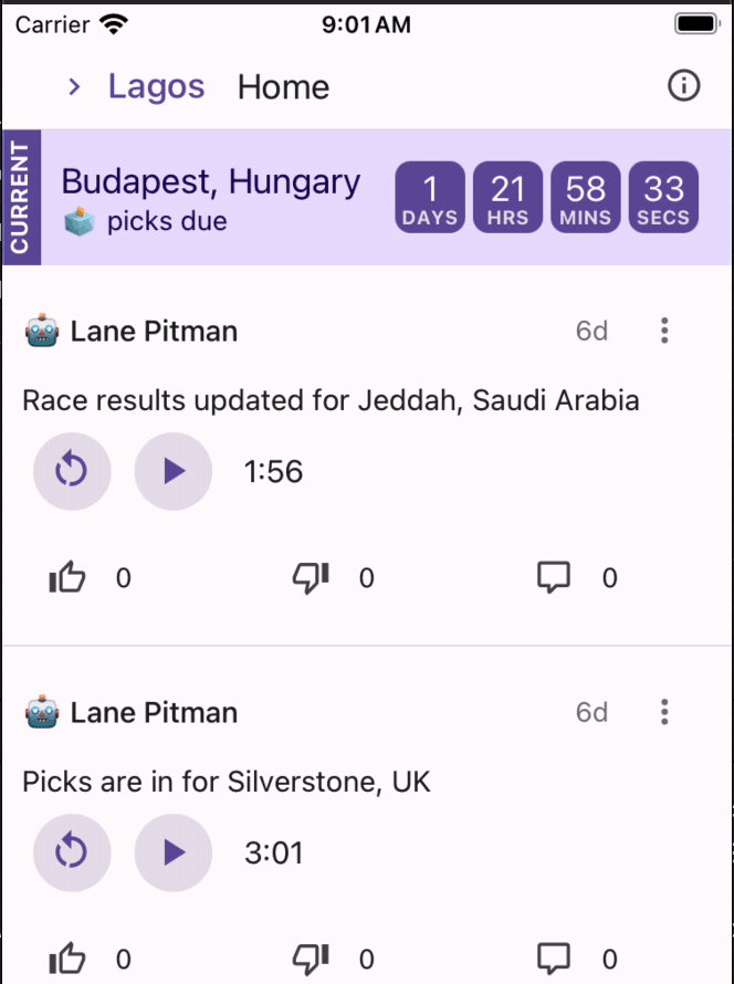 Pitlane Picks join and create a group animation